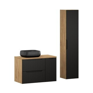 Negru;Stejar, Luxor Black 90 cm