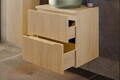 Set mobilier baie Nordic Cremona River 60 cm, dulap inalt si masca cu lavoar, Comad, MDF/PAL, stejar