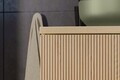 Set mobilier baie Nordic Cremona 80 cm, dulap inalt si masca lavoar, Comad, MDF/PAL, stejar