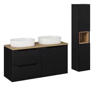 Negru;Stejar, Nova Black 120 cm