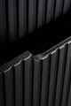 Set mobilier baie Nova Black Beyond 80 cm, dulap inalt si masca cu lavoar, Comad, MDF/PAL, negru/stejar