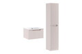 Set mobilier baie Nova Cashmere 50 cm, dulap suspendat si masca cu lavoar, Comad, MDF/PAL, casmir