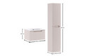Set mobilier baie Nova Cashmere 50 cm, dulap suspendat si masca cu lavoar, Comad, MDF/PAL, casmir