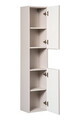 Set mobilier baie Nova Cashmere Sky HC 60 cm, dulap inalt si masca cu lavoar, Comad, MDF/PAL, casmir