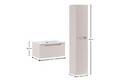 Set mobilier baie Nova Cashmere Sky 60 cm, dulap inalt si masca cu lavoar, Comad, MDF/PAL, casmir
