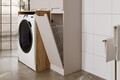 Set mobilier baie Nova Cashmere 100 cm, dulap inalt si masca dubla lavoar, Comad, MDF/PAL, casmir