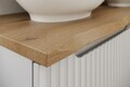 Set mobilier baie Nova Coast Evoke Oak 80 cm, dulap inalt si masca lavoar, Comad, MDF/PAL, stejar