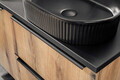 Set mobilier baie Nova Denim Beyond 100 cm, dulap inalt si masca cu lavoar, Comad, MDF/PAL, albastru denim