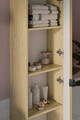 Set mobilier baie, Ovalia Cremona River 100 cm, dulap inalt si masca cu lavoar, Comad, MDF/PAL, stejar