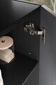 Set mobilier baie Talia Casella Sky 60 cm, dulap inalt si masca cu lavoar, Comad, MDF/PAL, stejar/negru mat