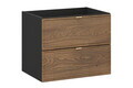 Set mobilier baie Talia Casella Sky 60 cm, dulap inalt si masca cu lavoar, Comad, MDF/PAL, stejar/negru mat