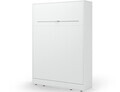 Pat rabatabil vertical cu biblioteca si iluminare LED, 140x200 cm, ELTAP, Devesto, PAL/metal, alb