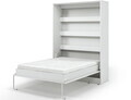 Pat rabatabil vertical cu biblioteca, 140x200 cm, ELTAP, Devesto, PAL/metal, alb