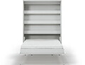 Pat rabatabil vertical cu biblioteca, 140x200 cm, ELTAP, Devesto, PAL/metal, alb