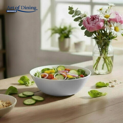 Set 6 boluri salata Aida, Art of Dining by Heinner, 16 cm, opal, alb