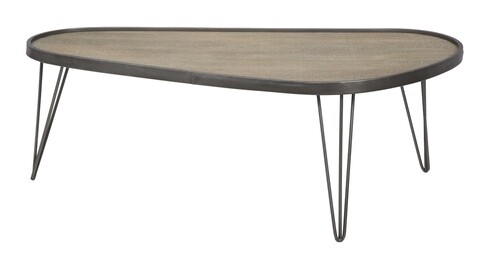 Masuta de cafea Raw, Mauro Ferretti, 113 x 61 x 40 cm, fier/MDF, negru/maro