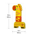 Set 22 cuburi cu animale, Gradina Zoologica Prietenoasa, Kids Hits, lemn, multicolor