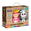 Set 22 cuburi cu animale, Gradina Zoologica Prietenoasa, Kids Hits, lemn, multicolor