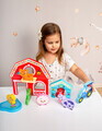 Set animale 13 piese, Ferma, Kids Hits, lemn, multicolor
