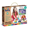Set animale 13 piese, Ferma, Kids Hits, lemn, multicolor