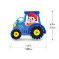 Set animale 13 piese, Ferma, Kids Hits, lemn, multicolor