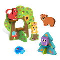 Set animale 13 piese, Padure, Kids Hits, lemn, multicolor