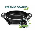 Tigaie electrica Wok, Beper, 1500W, 33 cm, ceramica, negru