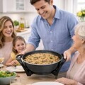 Tigaie electrica Wok, Beper, 1500W, 33 cm, ceramica, negru