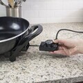 Tigaie electrica Wok, Beper, 1500W, 33 cm, ceramica, negru