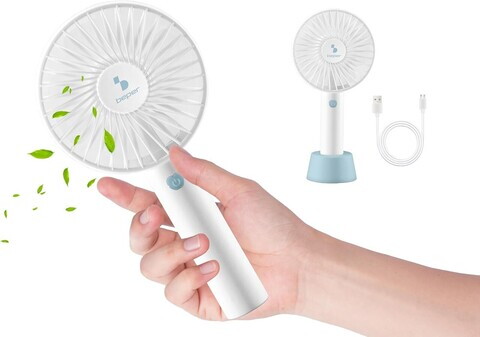 Ventilator USB, Beper, 4W, 3 viteze, alb/albastru