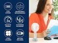 Ventilator USB, Beper, 4W, 3 viteze, alb/albastru