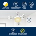 Ventilator de tavan 2 in 1 cu telecomanda Beper, 3 viteze, E27, alb