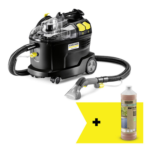 Aspirator cu spalare prin injectie-extractie profesional Puzzi 8/1 Go!Further, Karcher, negru
