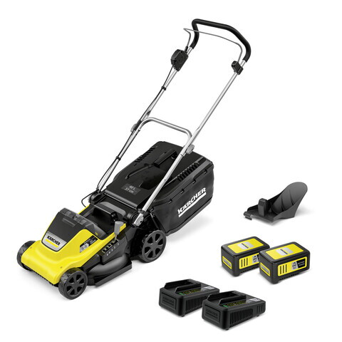 Masina de tuns iarba cu acumulator LMO 4-18 Dual Battery Set, Karcher, galben/negru
