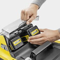 Masina de tuns iarba cu acumulator LMO 5-18 Dual Battery Set, Karcher, galben/negru