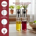 Pulverizator pentru ulei si condimente lichide Beper, 100 ml, sticla/inox, transparent