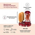 Aparat de preparat hot dog si fierbator oua, 3 in 1, Beper, 440W, rosu