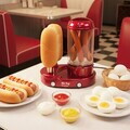 Aparat de preparat hot dog si fierbator oua, 3 in 1, Beper, 440W, rosu