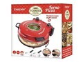 Cuptor electric pizza Beper, 36x35x17.5 cm, 1200W, 5 trepte, ceramica/inox, rosu