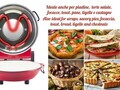 Cuptor electric pizza Beper, 36x35x17.5 cm, 1200W, 5 trepte, ceramica/inox, rosu