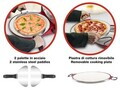 Cuptor electric pizza Beper, 36x35x17.5 cm, 1200W, 5 trepte, ceramica/inox, rosu
