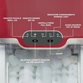 Masina pentru cuburi de gheata Beper, 29.8x22.5x29 cm, 100W, 1.3L, ABS/polipropilena/inox, rosu