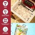 Masina pentru cuburi de gheata Beper, 29.8x22.5x29 cm, 100W, 1.3L, ABS/polipropilena/inox, rosu