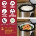 Aparat de gatit orez Beper, Vapore Pro, 28x28 cm, 700W, 1.8L, inox/aluminiu/plastic, argintiu/negru