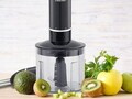 Set blender 4 in 1 Beper, 6.5x38 cm, 700-1000W, 500 ml/700 ml, ABS/inox, negru/transparent
