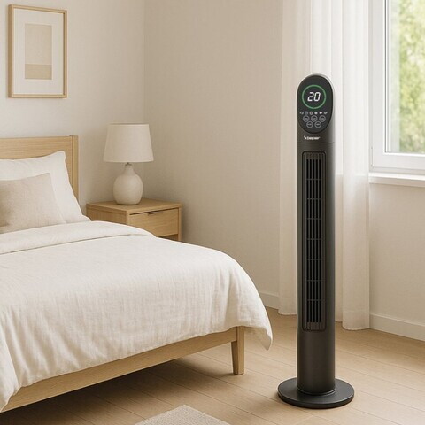 Ventilator turn Beper, 27.5x101 cm, 45W, aluminiu, negru