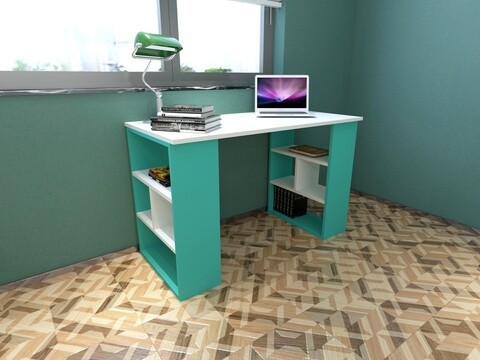 Birou Raffline, 120x60x75 cm, PAL, turcoaz