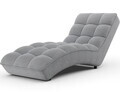 Sezlong living ELTAP, LOR-04CAL, Loren, 170x85x85 cm, poliester, gri deschis