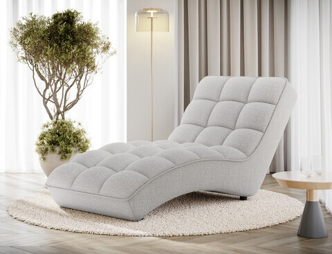 Sezlong living ELTAP, LOR-01ROY, Loren, 170x85x85 cm, poliester, alb