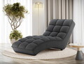 Sezlong living ELTAP, LOR-05ROY, Loren, 170x85x85 cm, poliester, gri inchis